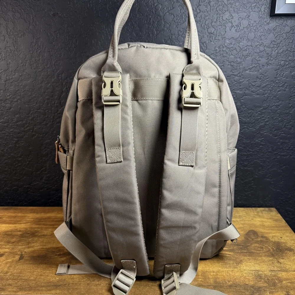 BabbleRoo Diaper Bag Backpack Gray Polyester Multi-Pocket Organizer One‎ Size